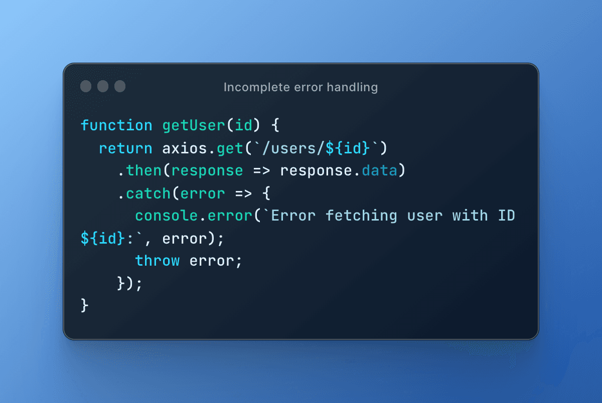 Incomplete-error-handling-solution