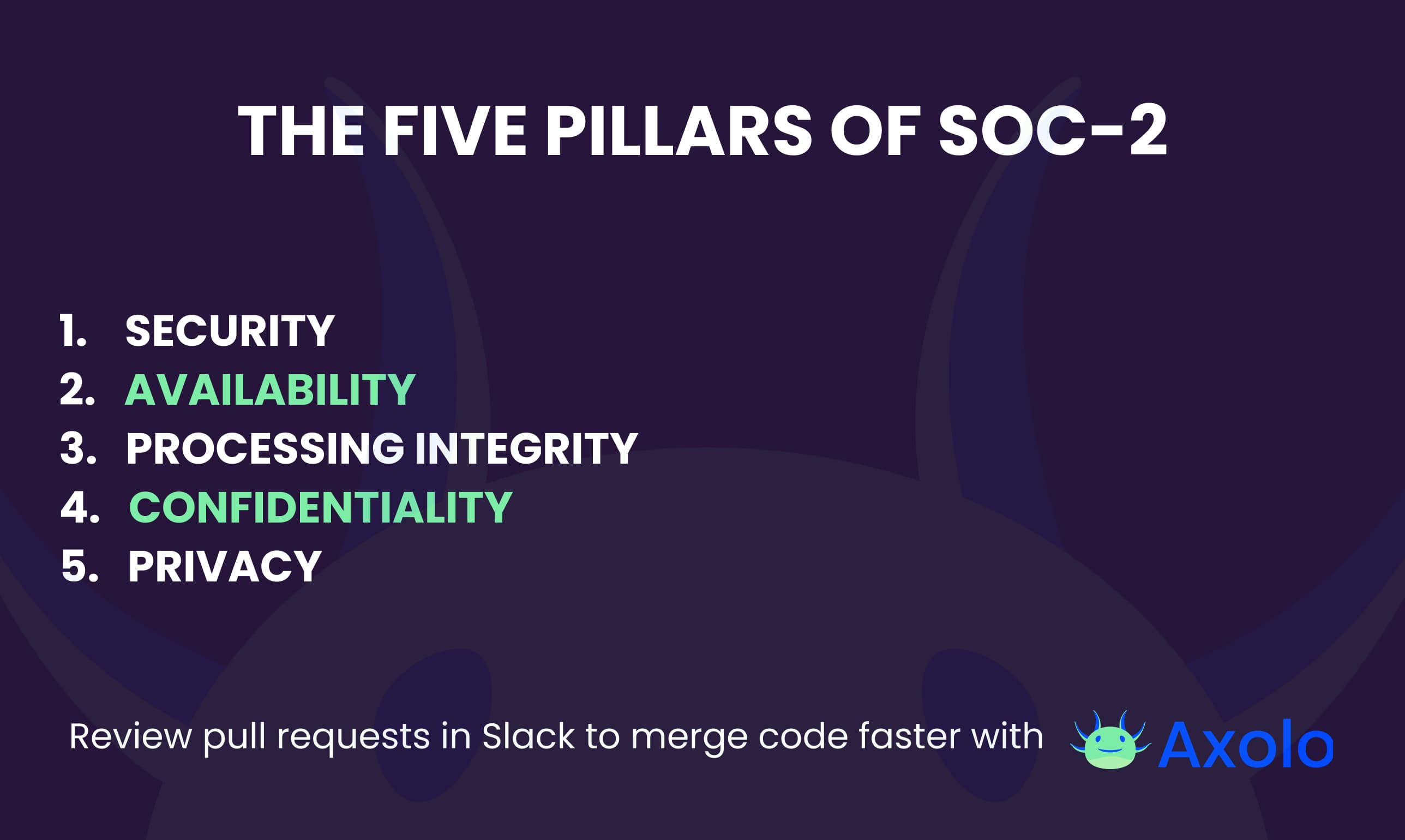 The five pillars of SOC-2