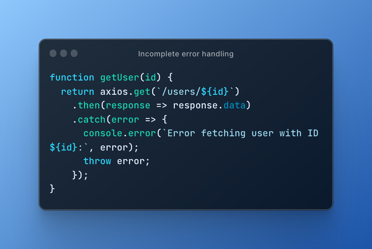 Incomplete-error-handling-solution